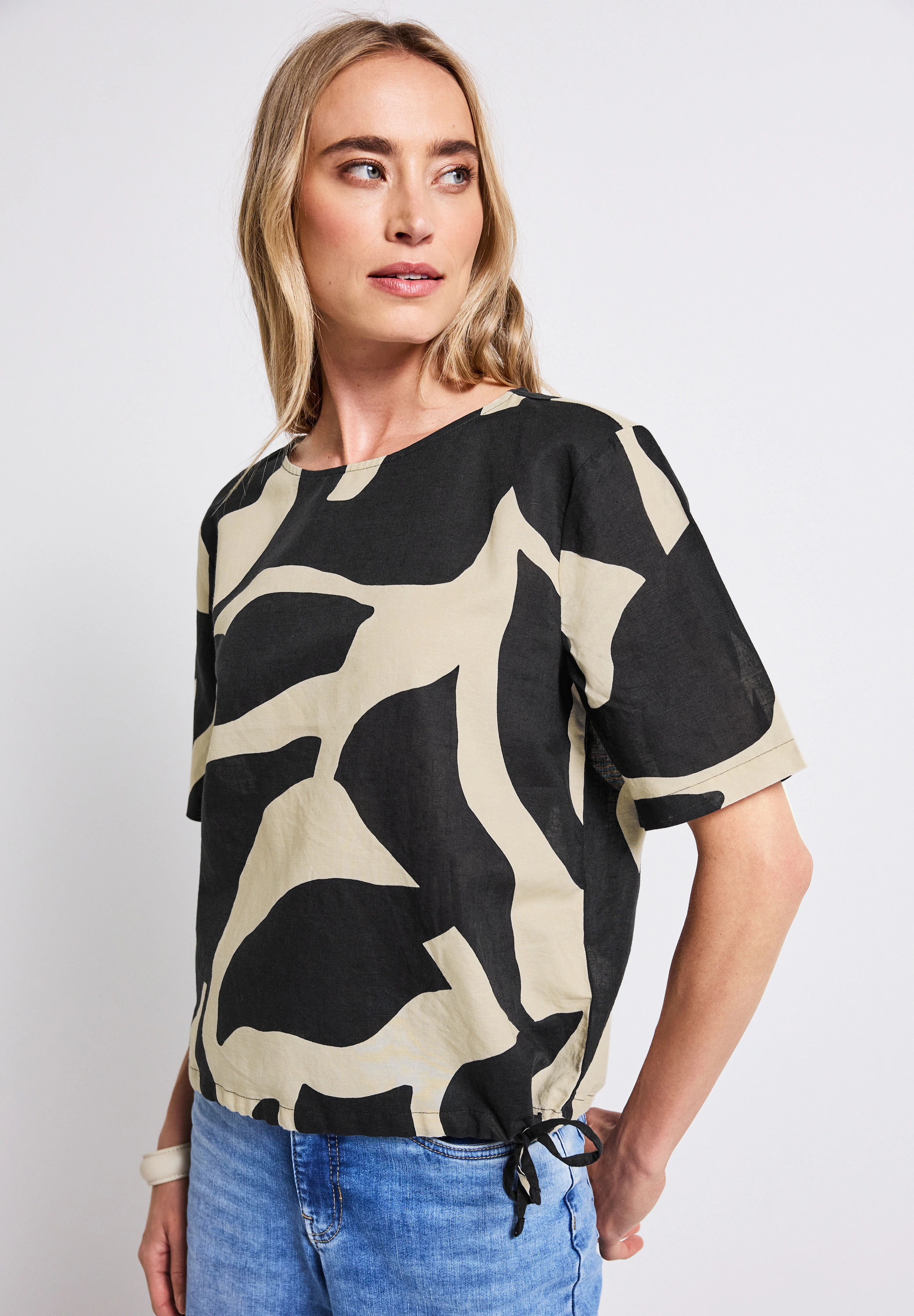 STREET ONE Shirtbluse, mit Tunnelzugsaum günstig online kaufen