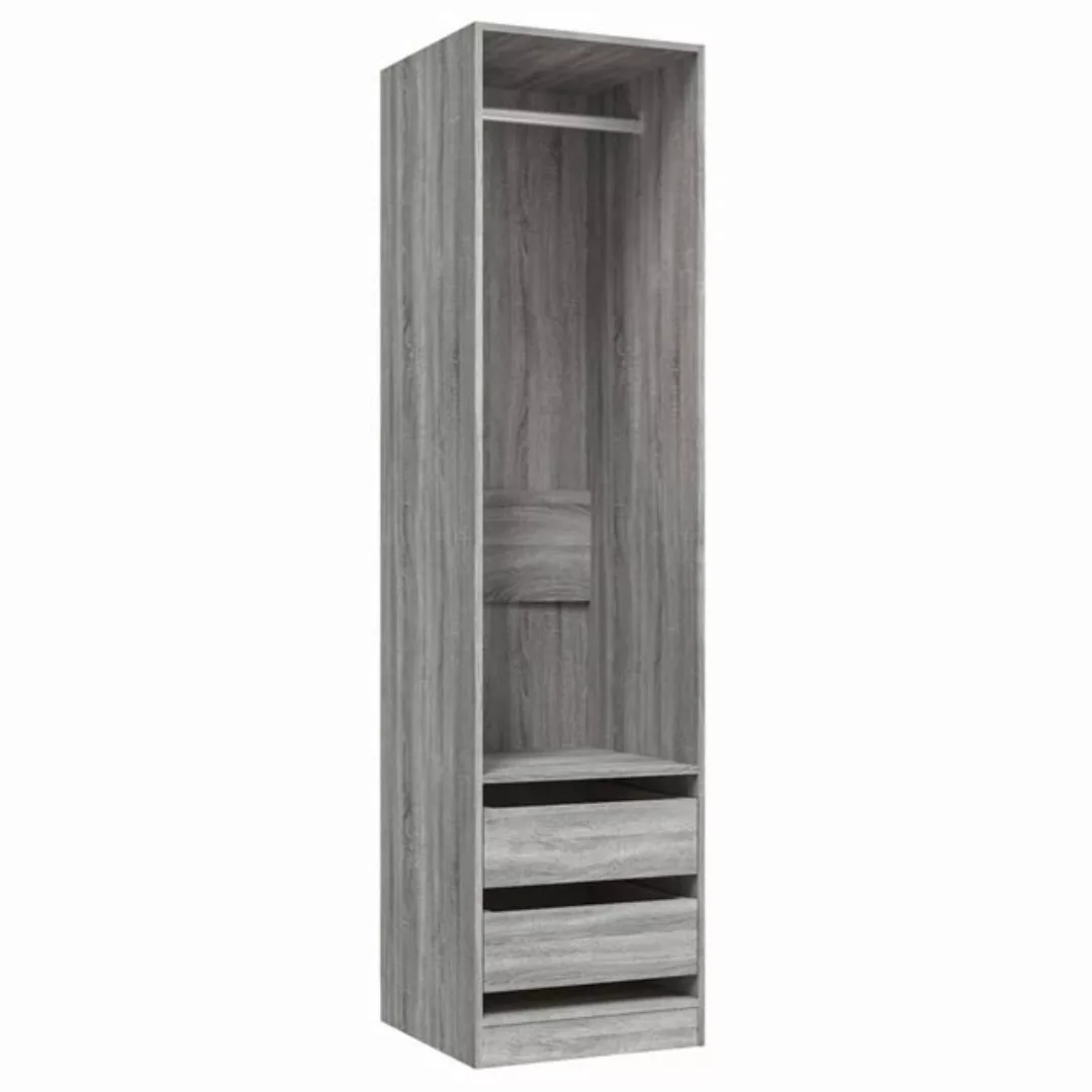 vidaXL Kleiderschrank Kleiderschrank mit Schubladen Grau Sonoma 50x50x200 c günstig online kaufen