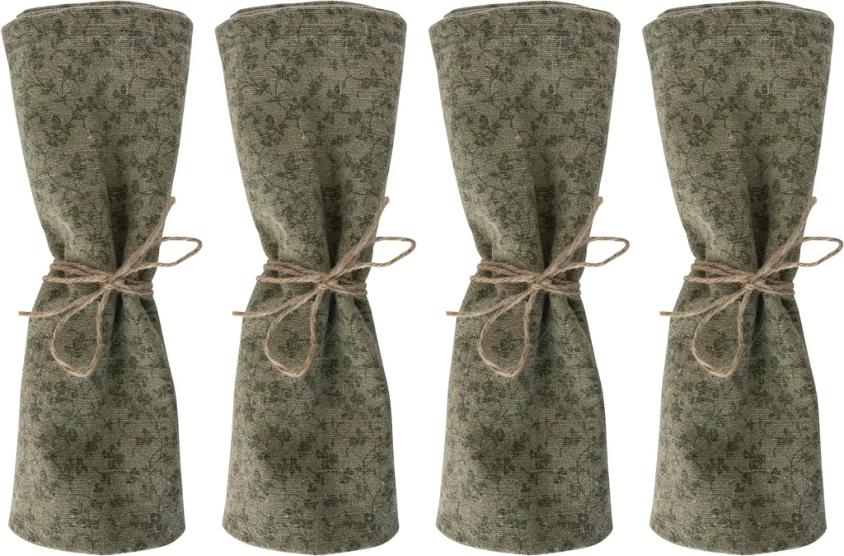 LAURA ASHLEY Stoffserviette »Wild Clematis, mit Blumenmotiv«, (Set, 4 St.) günstig online kaufen