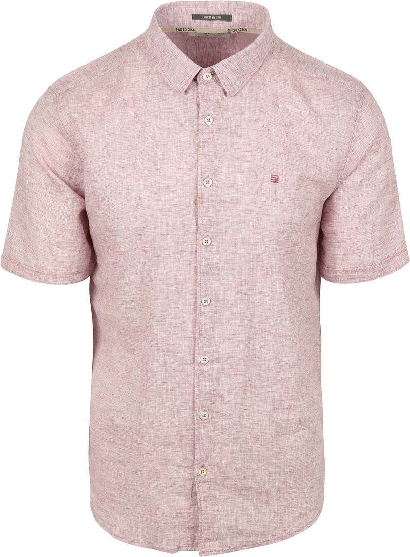 No Excess Short Sleeve Hemd Linen Blend Rosa - Größe XL günstig online kaufen