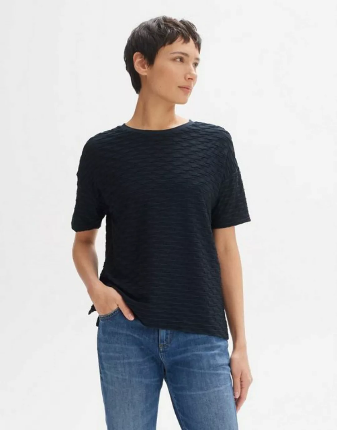 OPUS T-Shirt OPUS T-Shirt Sellona blooming gerader Schnitt günstig online kaufen