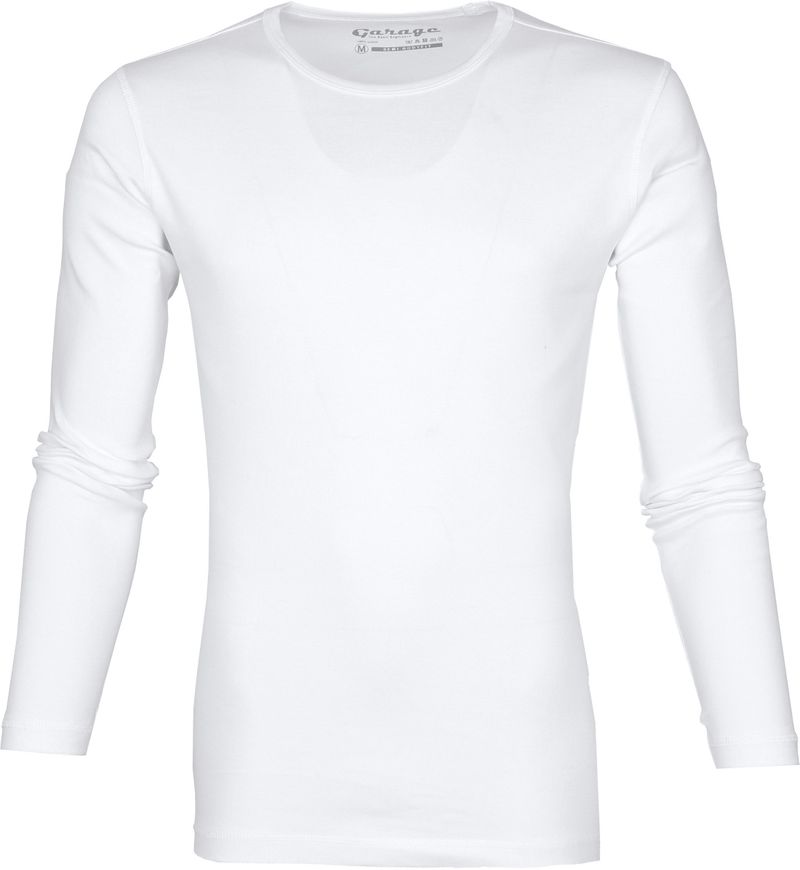 Garage Basic T-shirt Longsleeve Weiß - Größe M günstig online kaufen