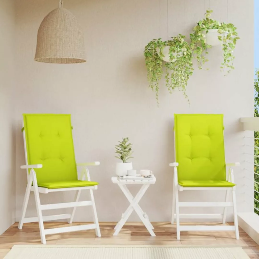 vidaXL Polsterliege Gartenstuhlauflagen für Hochlehner 2 Stk. Hellgrün 120x günstig online kaufen