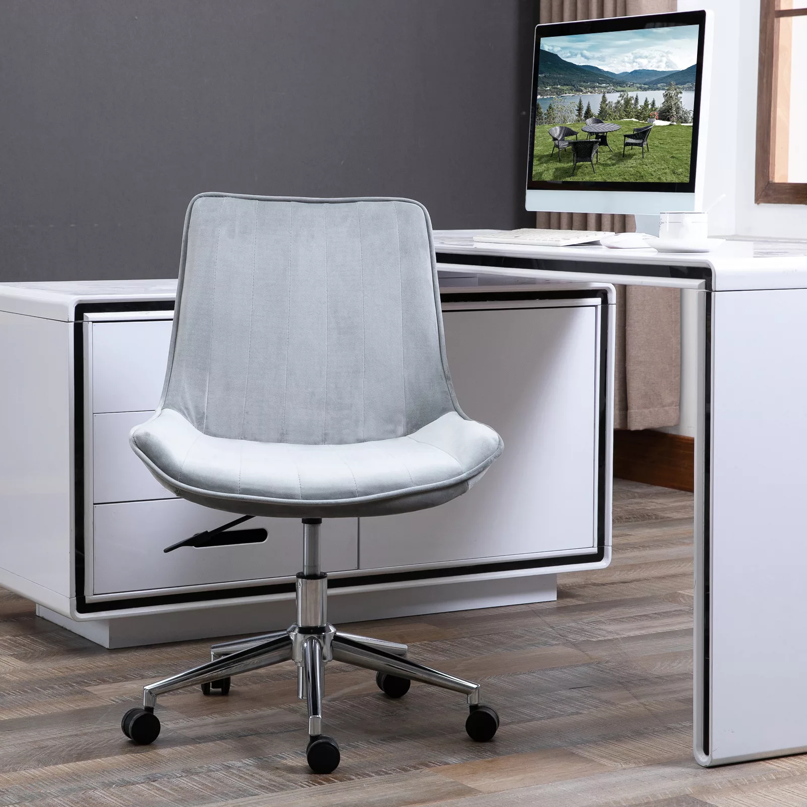 HOMCOM Bürostuhl  Schreibtischstuhl, Drehstuhl, höhenverstellbar, 360° dreh günstig online kaufen