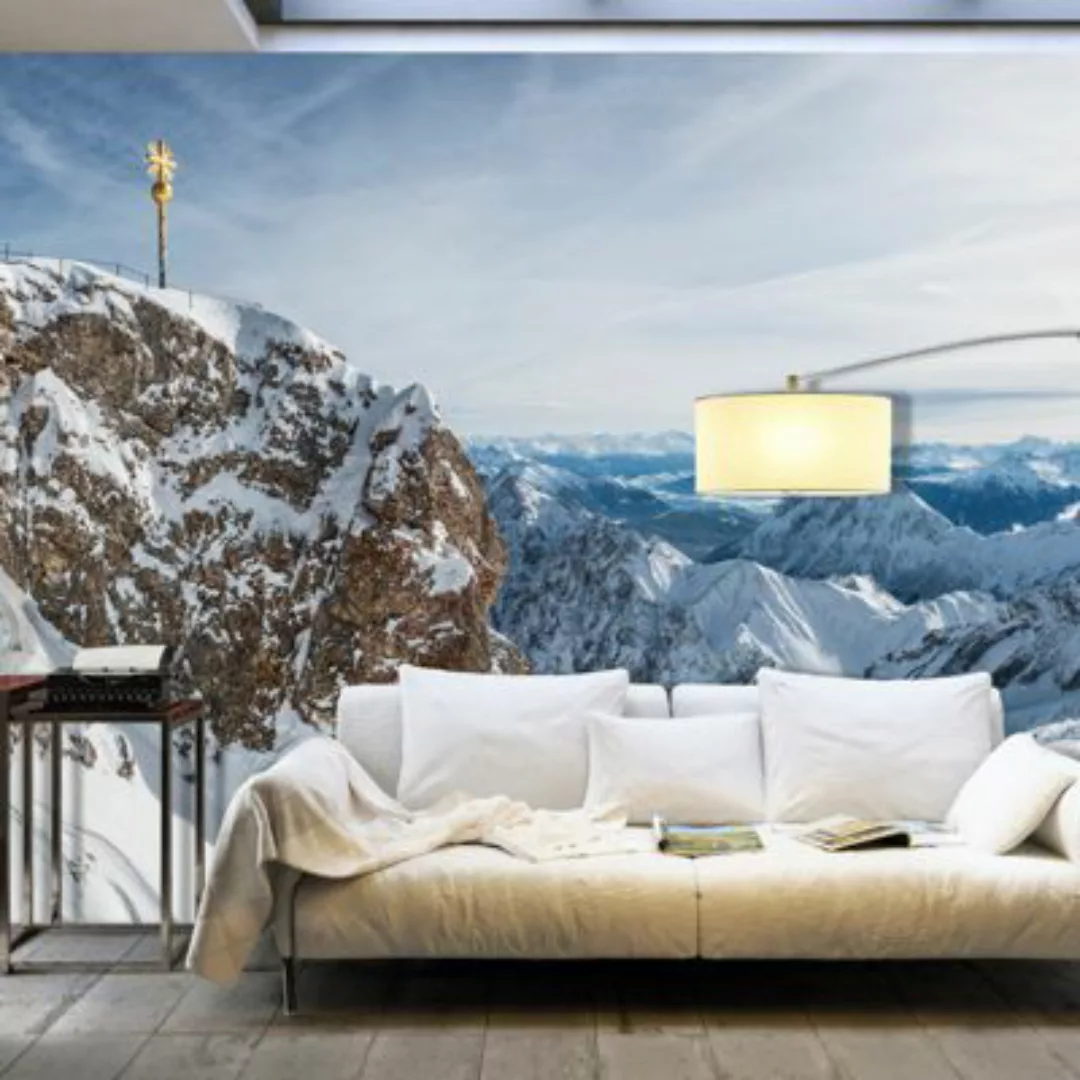 artgeist Fototapete Winter in Zugspitze mehrfarbig Gr. 500 x 280 günstig online kaufen