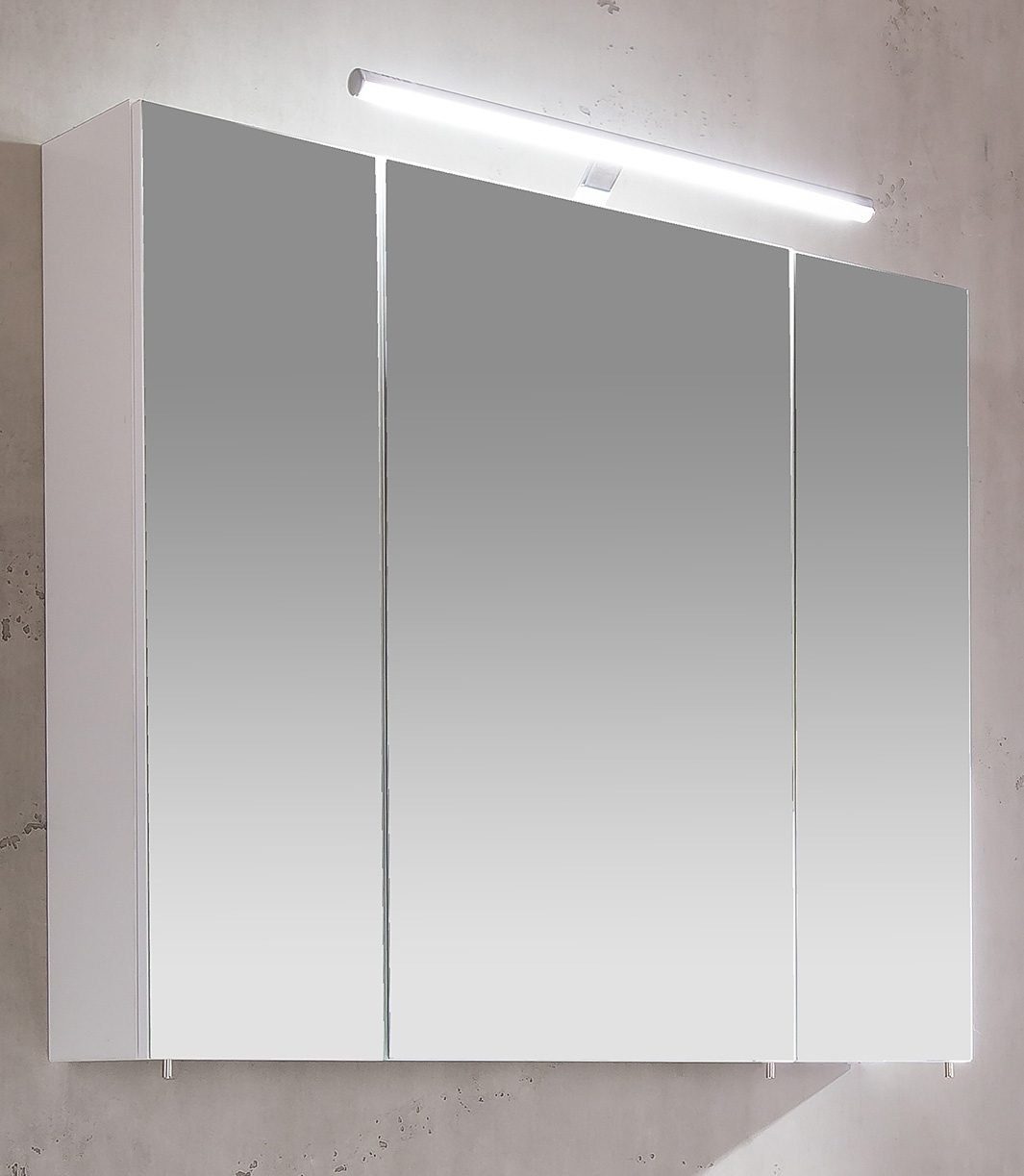 Schildmeyer Spiegelschrank "Irene", Breite 80 cm, 3-türig, LED-Beleuchtung, günstig online kaufen