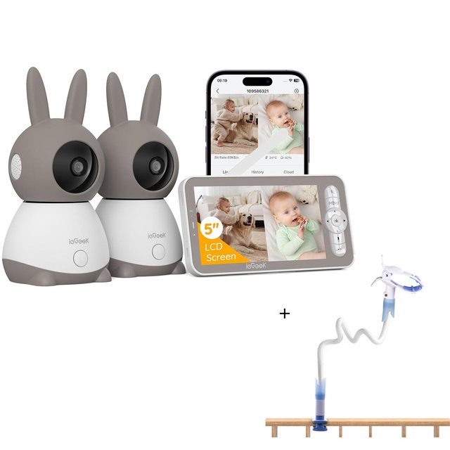 ieGeek Video-Babyphone Monitor mit Kamera und Audio, 5 Zoll IPS-Bildschirm günstig online kaufen