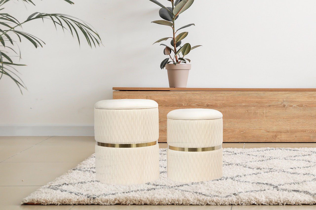 Kayoom Polsterhocker Hocker Zora 425 2er-Set, günstig online kaufen