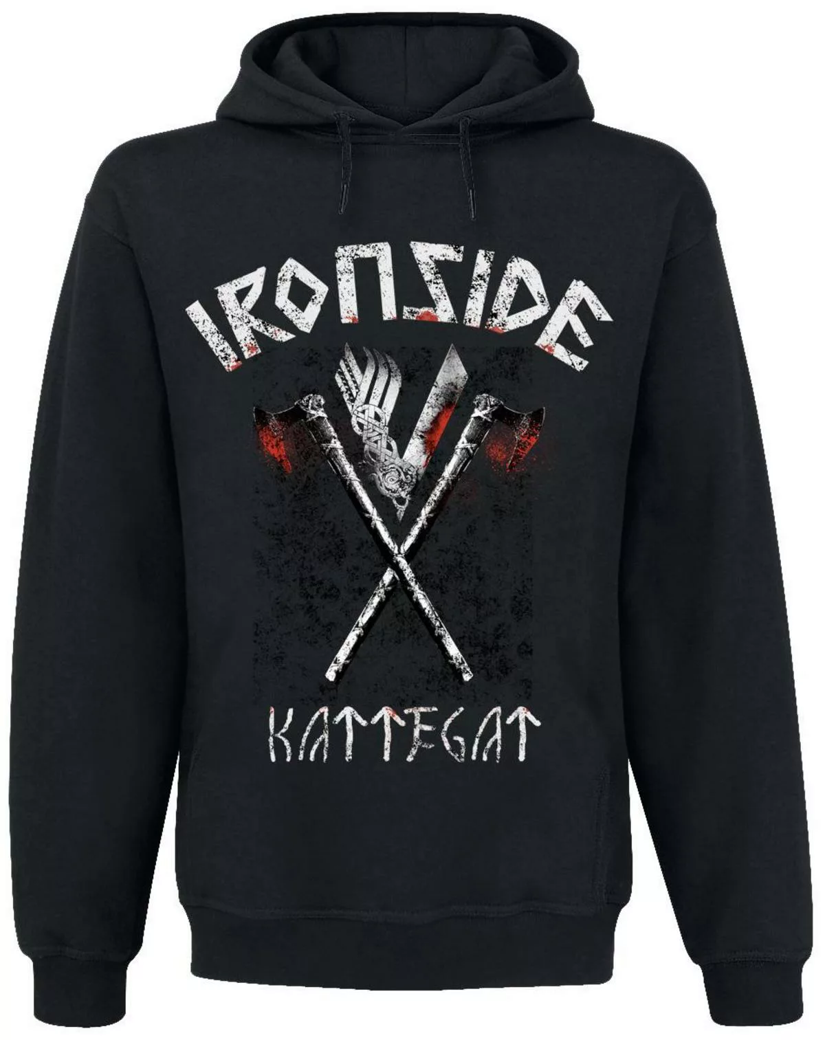 Vikings Ironside Herren Kapuzensweatshirt schwarz günstig online kaufen