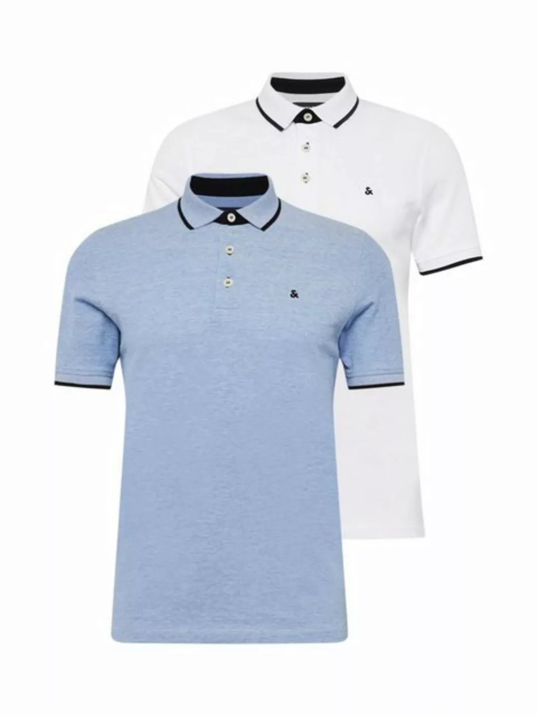 Jack & Jones Herren Poloshirt JJEPAULOS - 2er Pack - Slim Fit günstig online kaufen