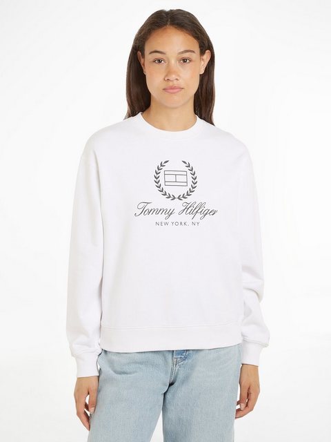 Tommy Hilfiger Sweatshirt REG FLAG SCRIPT CNK SWTSHRT mit Logodruck auf der günstig online kaufen