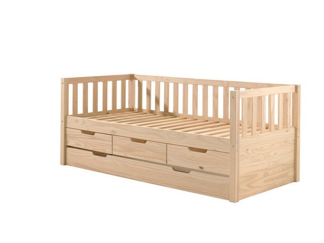 58 aufm Kessel Bettgestell Ausziehbett Karena 211x98x86 Kojenbett Hochbett günstig online kaufen