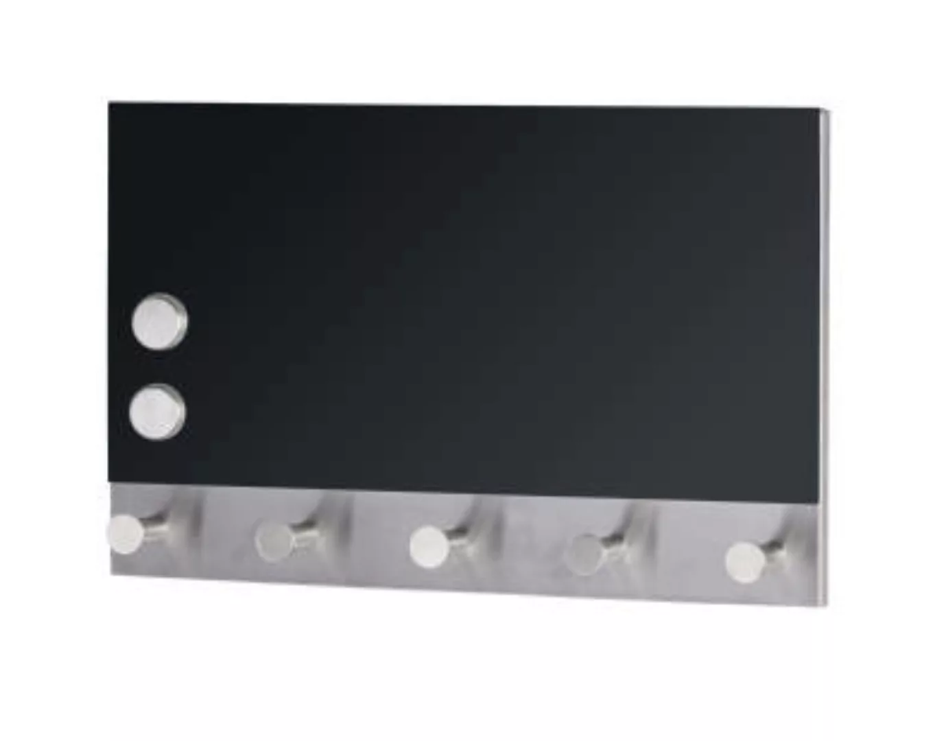 WENKO Magnetische Garderobe Black, 5 Haken, 30 x 19 cm schwarz günstig online kaufen