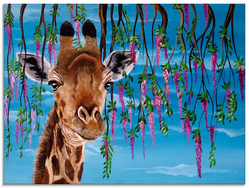 Artland Glasbild "Giraffe", Wildtiere, (1 St.), in verschiedenen Größen günstig online kaufen