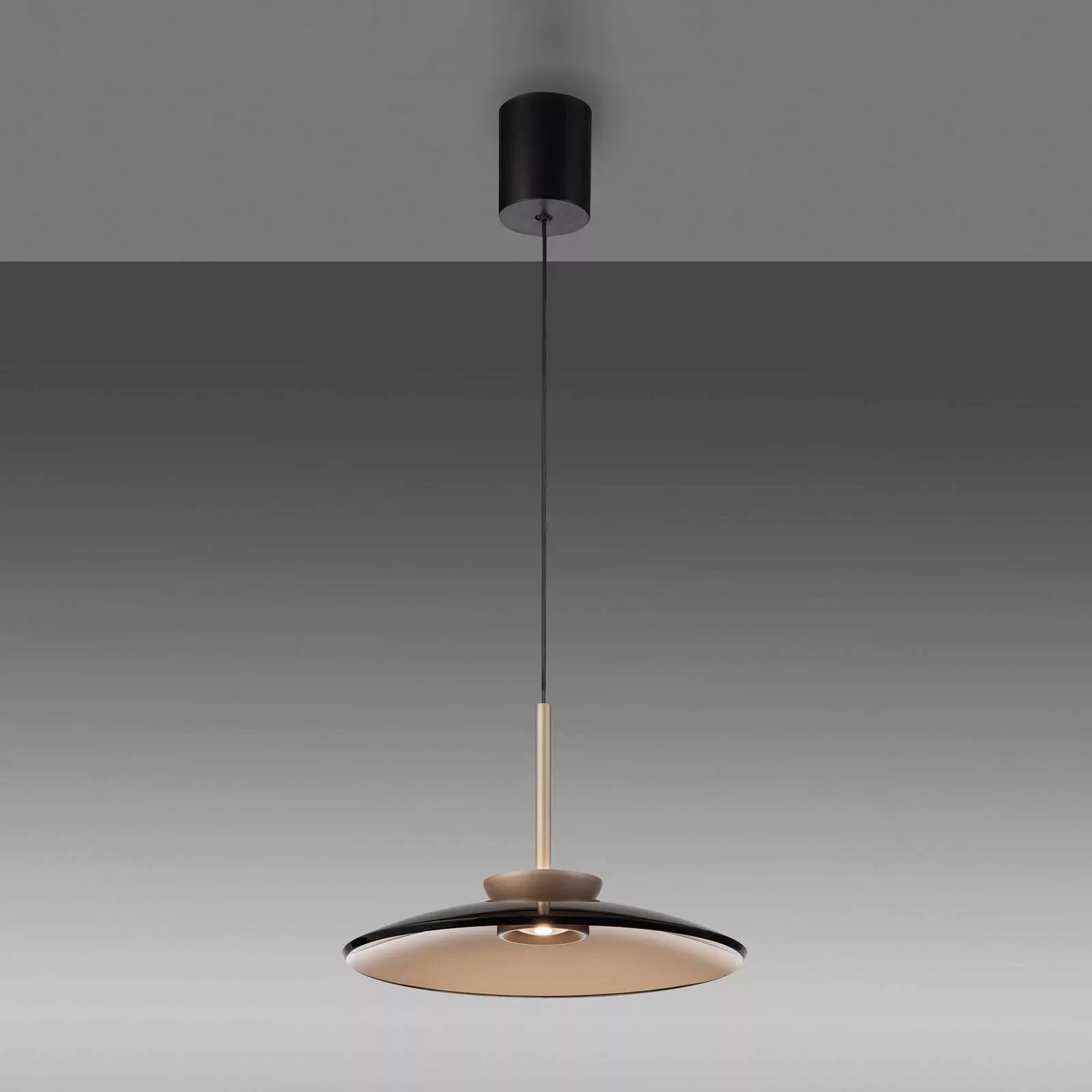 PURE LED-Hängelampe E-Moon bronze Glas/Aluminium Ø 50 cm CCT günstig online kaufen