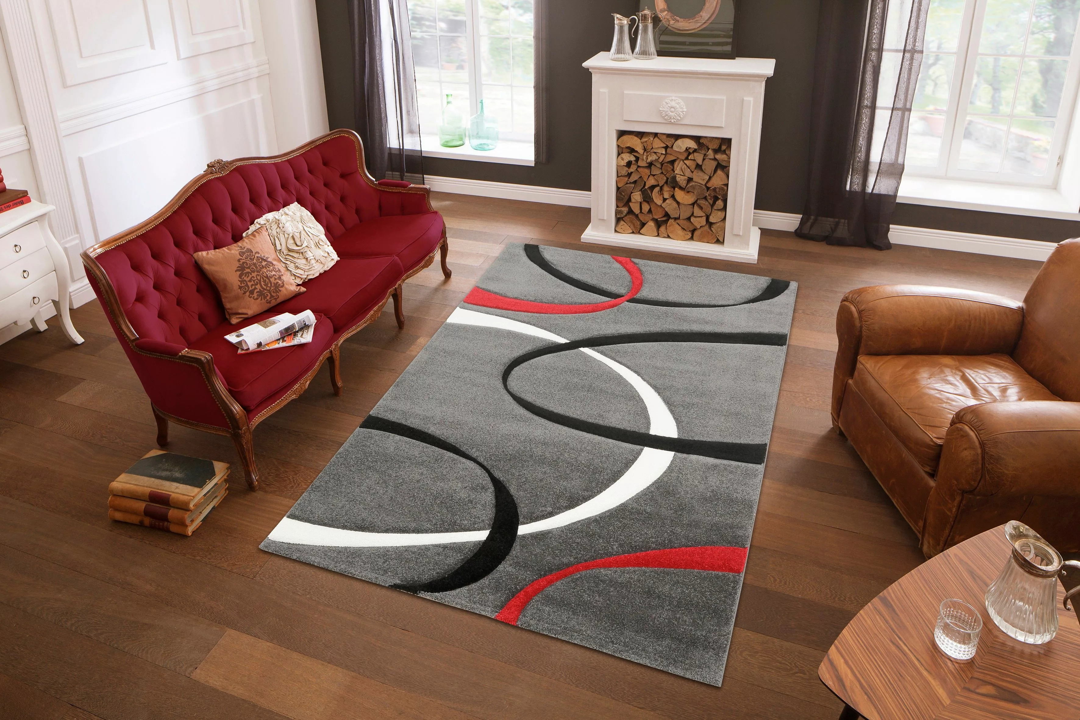 my home Teppich »Bilbao«, rechteckig, handgearbeiteter Konturenschnitt, fla günstig online kaufen