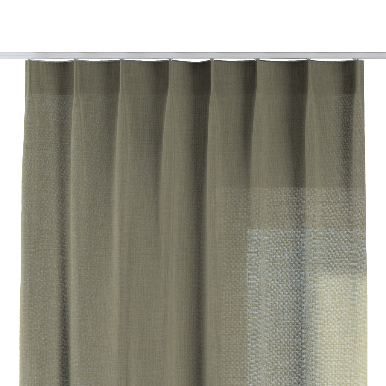 Vorhang mit flämischen 1-er Falten, olivgrün, Sensual Premium (144-43) günstig online kaufen