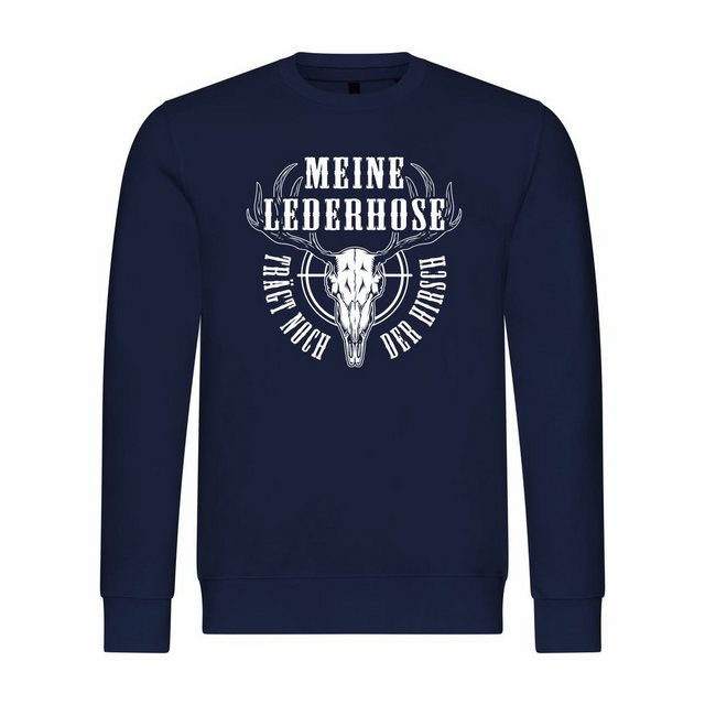 deinshirt Rundhalspullover Herren Sweatshirt Meine Lederhose trägt noch der günstig online kaufen