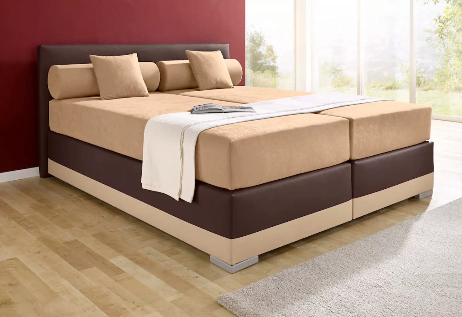 Maintal Boxspringbett "Lago", in 3 verschiedenen Matratzenarten, H2 oder H3 günstig online kaufen