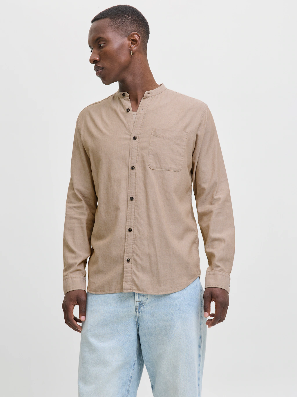 Jack & Jones Langarmhemd "JJEBAND MELANGE SHIRT L/S SN" günstig online kaufen