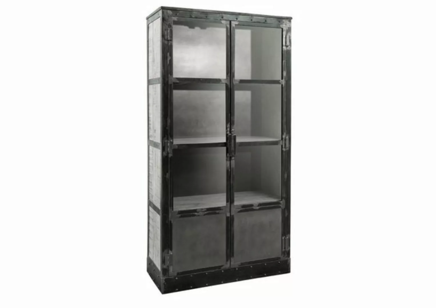 Massivmoebel24 Standvitrine (Vitrine Mango 92x40x185 grau lackiert HEAVY IN günstig online kaufen