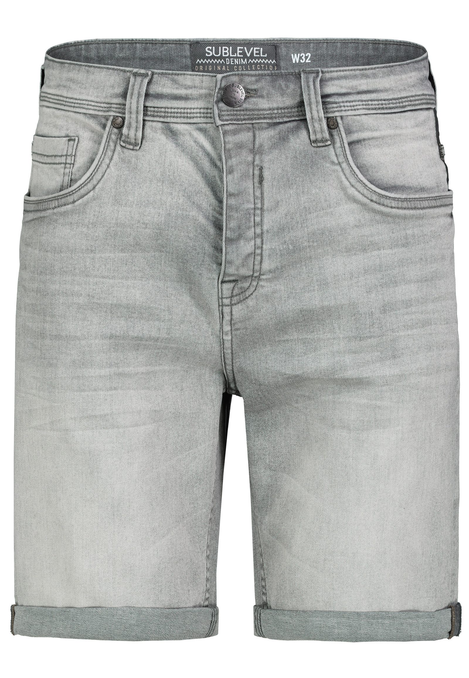 SUBLEVEL Jeansshorts mit Gürtelschlaufen und Umschlag, günstig online kaufen