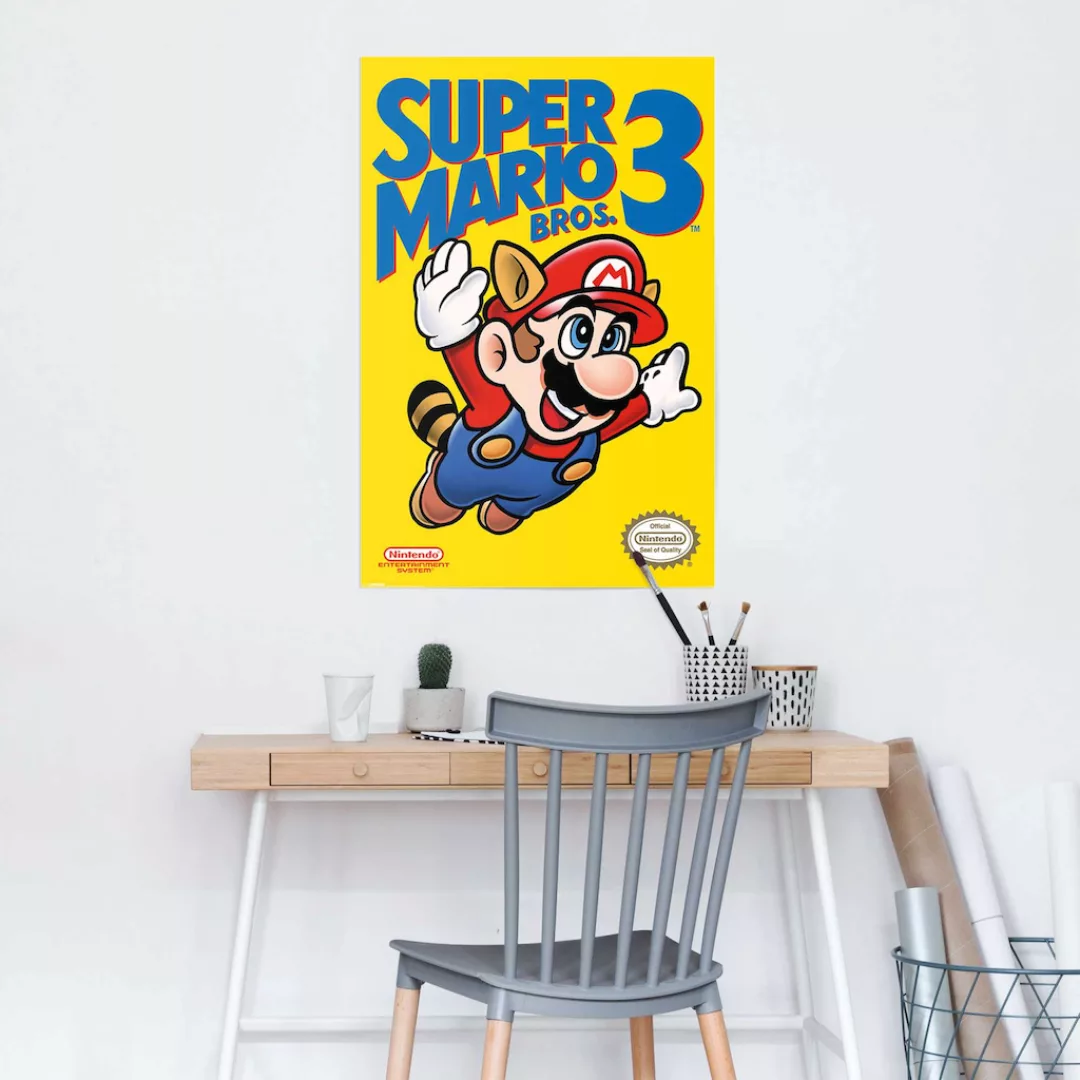 Reinders Poster "Super Mario Bros 3 - NES cover" günstig online kaufen