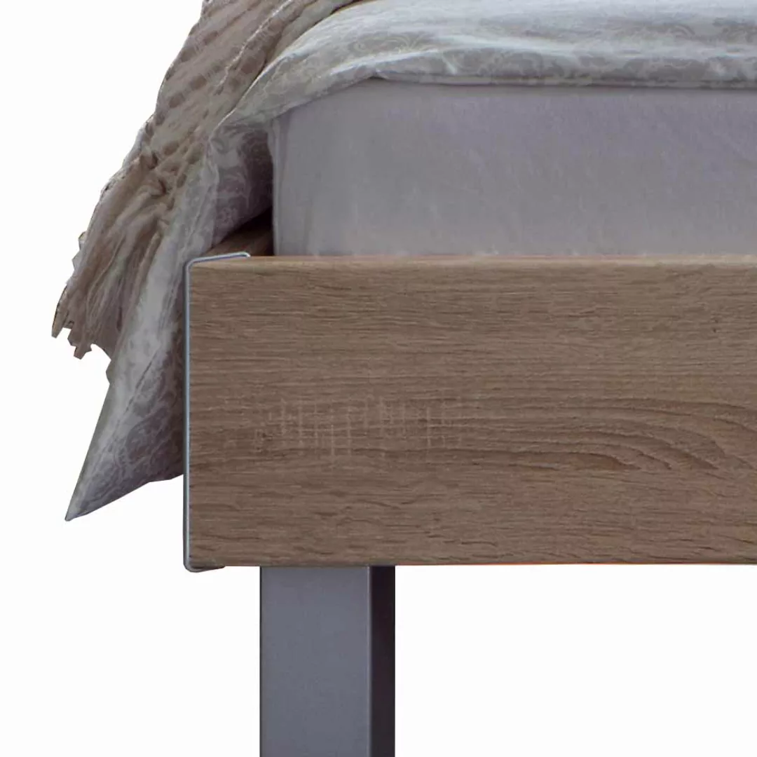 Bett mit geteiltem Kopfteil Sonoma Eiche günstig online kaufen