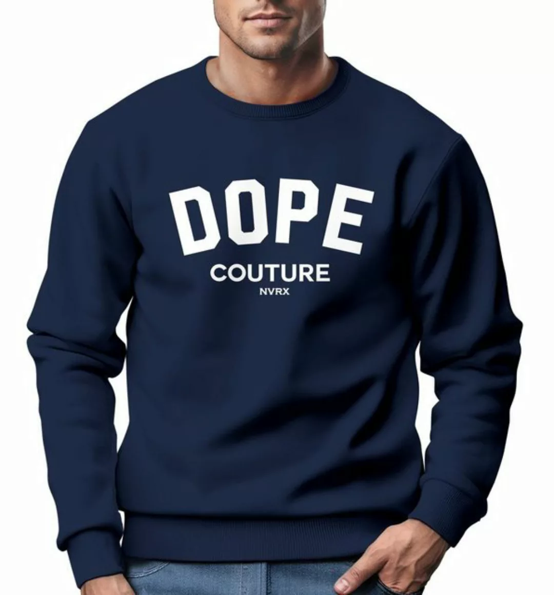 Neverless Sweatshirt Sweatshirt Herren DOPE COUTURE Rundhals-Pullover günstig online kaufen