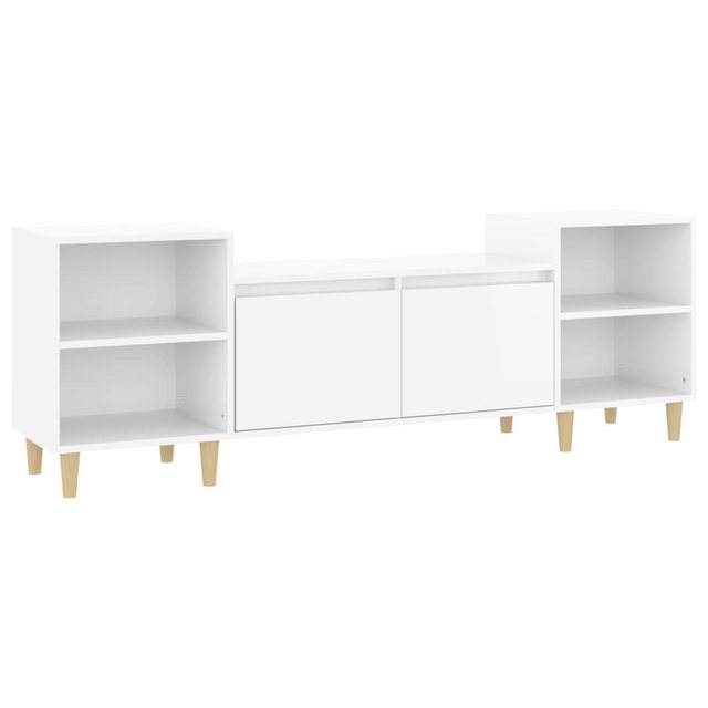 vidaXL TV-Schrank TV-Schrank Hochglanz-Weiß 160x35x55 cm Spanplatte TV-Lowb günstig online kaufen