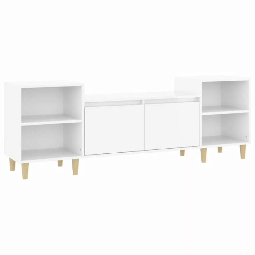 Vidaxl Tv-schrank Hochglanz-weiß 160x35x55 Cm Holzwerkstoff günstig online kaufen