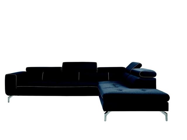 JVmoebel Ecksofa Designer Schwarze Couch Luxus Ecksofa Textil Sitzmöbel Neu günstig online kaufen