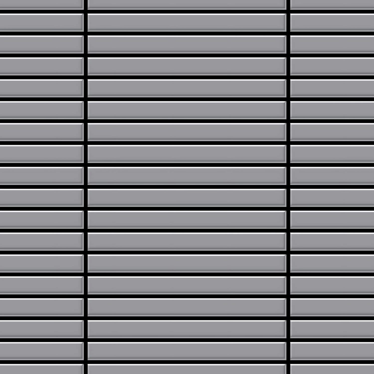 ALLOY Mosaik Fliese Massiv Metall Edelstahl Matt Grau 1,6mm Stark Linear-s- günstig online kaufen