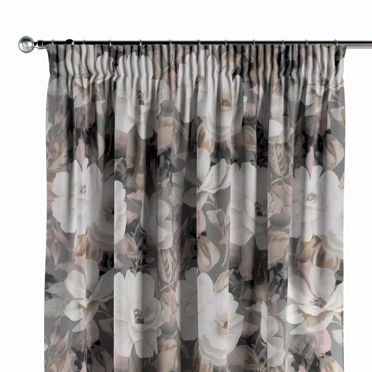 Vorhang mit Kräuselband, grau-rosa, Gardenia (142-13) günstig online kaufen