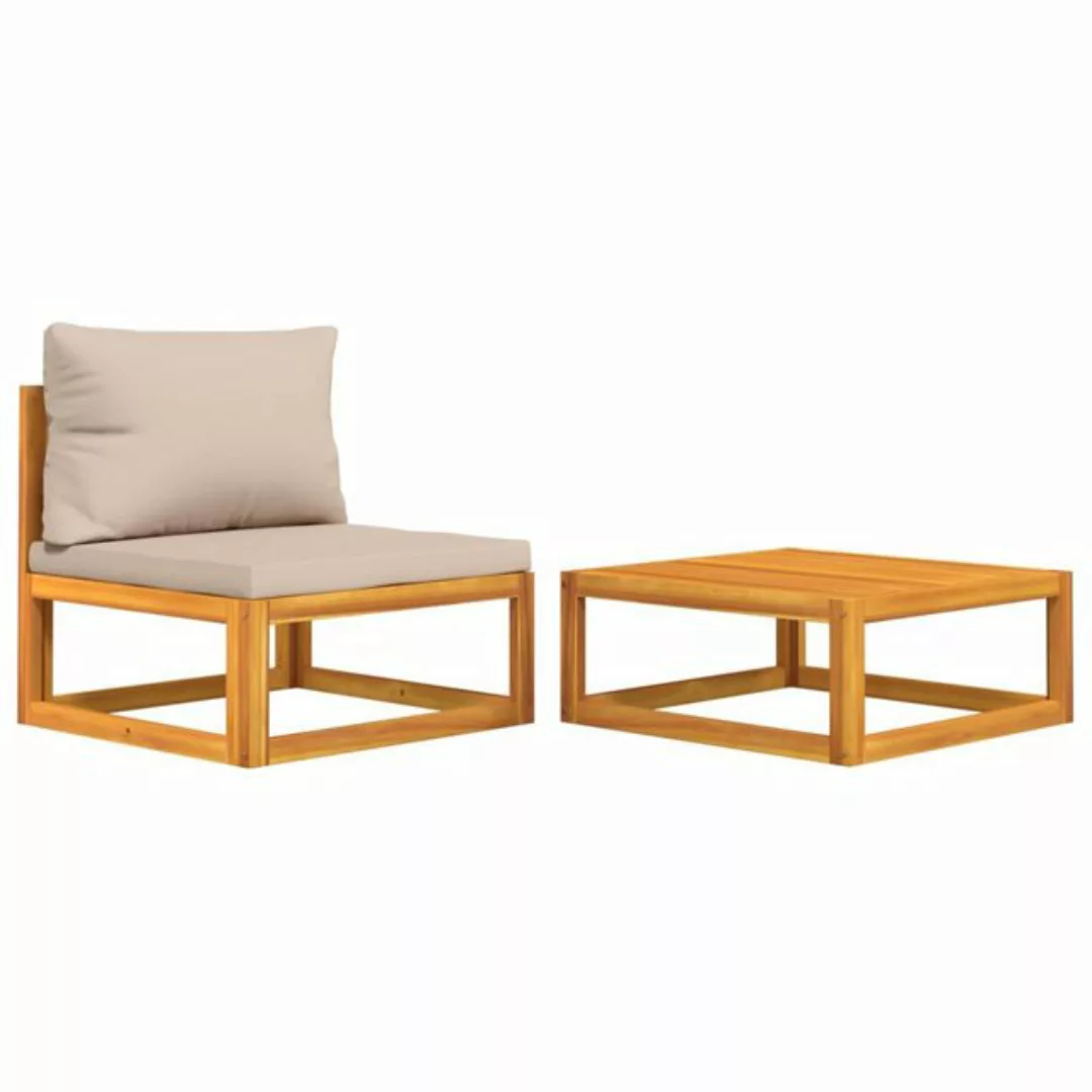 Vidaxl 2-tlg. Garten-sofa-set Mit Kissen Massivholz Akazie günstig online kaufen