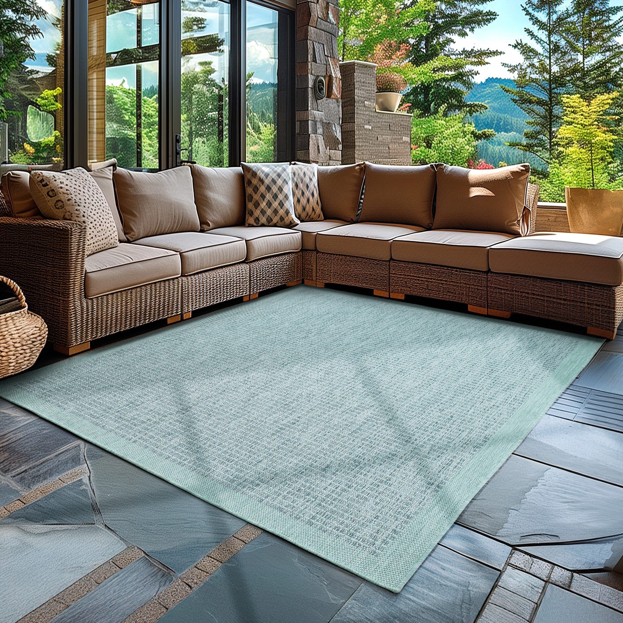 Carpettex Outdoorteppich Unicolor, Rechteck, Höhe: 3 günstig online kaufen