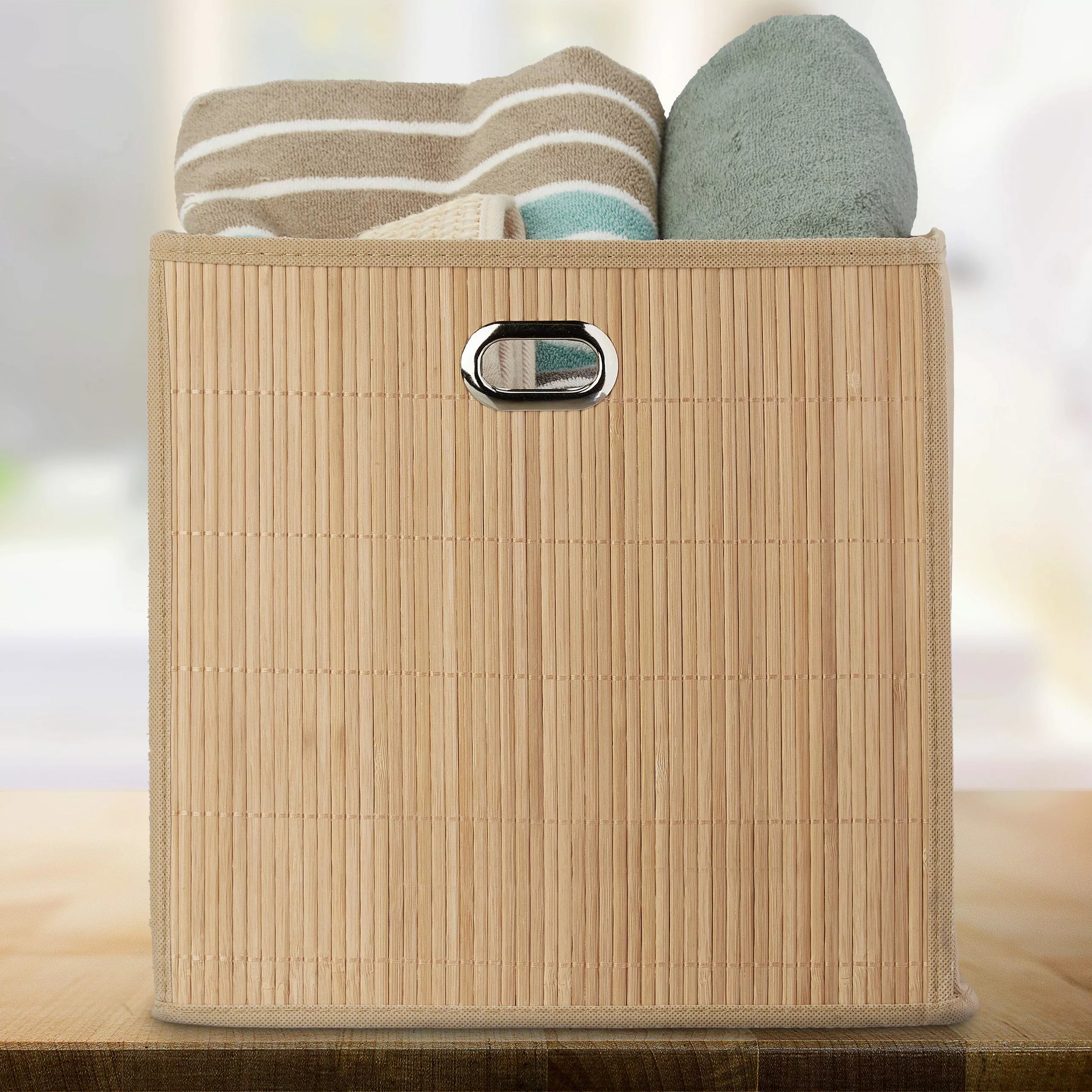 relaxdays Aufbewahrungskorb 2 x Aufbewahrungskorb beige günstig online kaufen