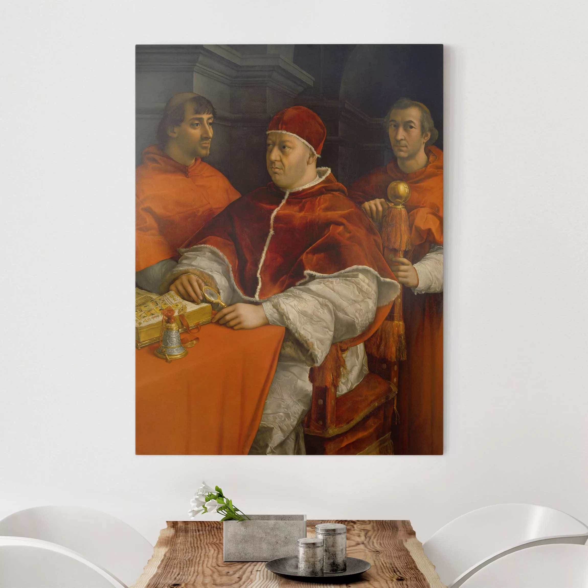 Leinwandbild Kunstdruck - Hochformat Raffael - Bildnis von Papst Leo X günstig online kaufen