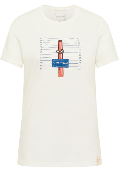 Kurzarm T-shirt "T-shirt With Slim Straw Print" günstig online kaufen