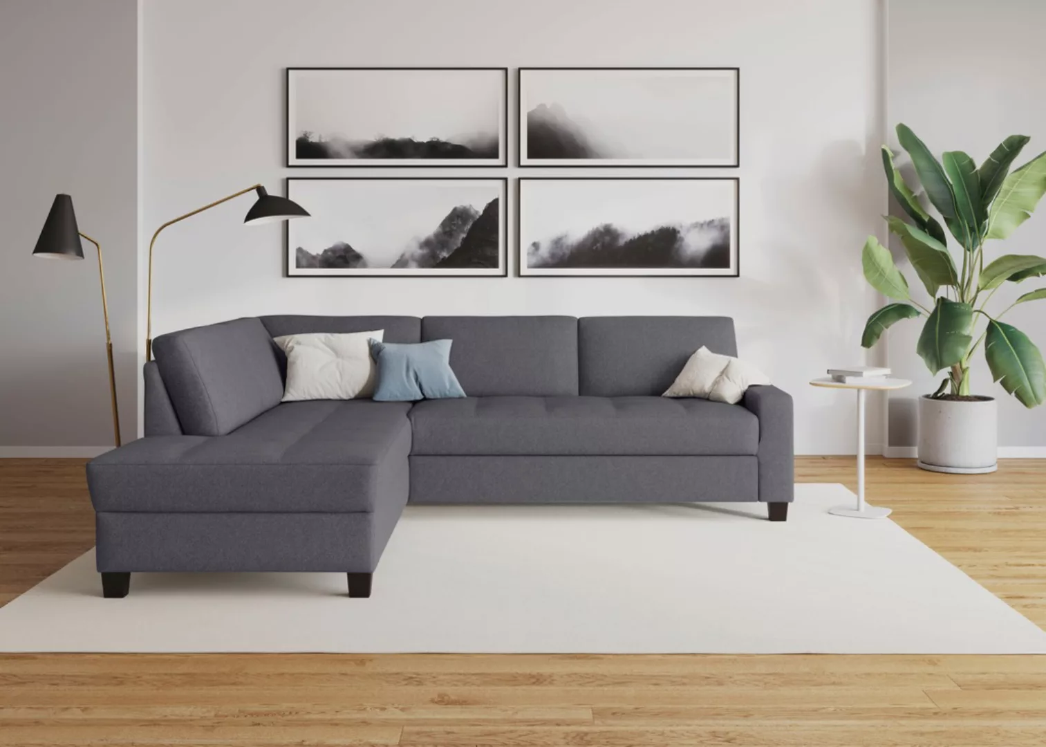 DOMO collection Ecksofa "Florentina L-Form", wahlweise mit Bettfunktion, mi günstig online kaufen