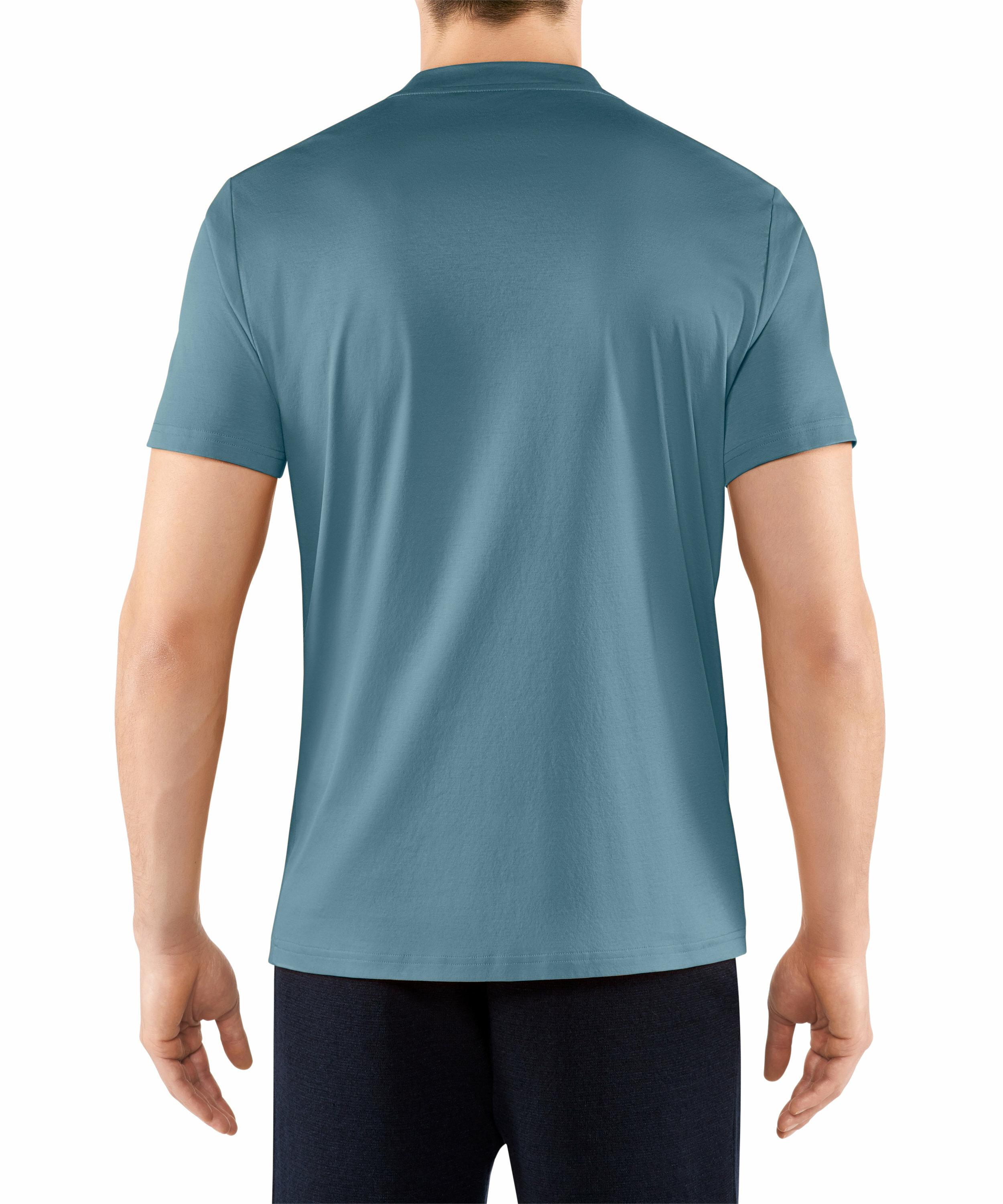 FALKE Herren T-Shirt Rundhals, L, Blau, Uni, Baumwolle, 62041-644304 günstig online kaufen