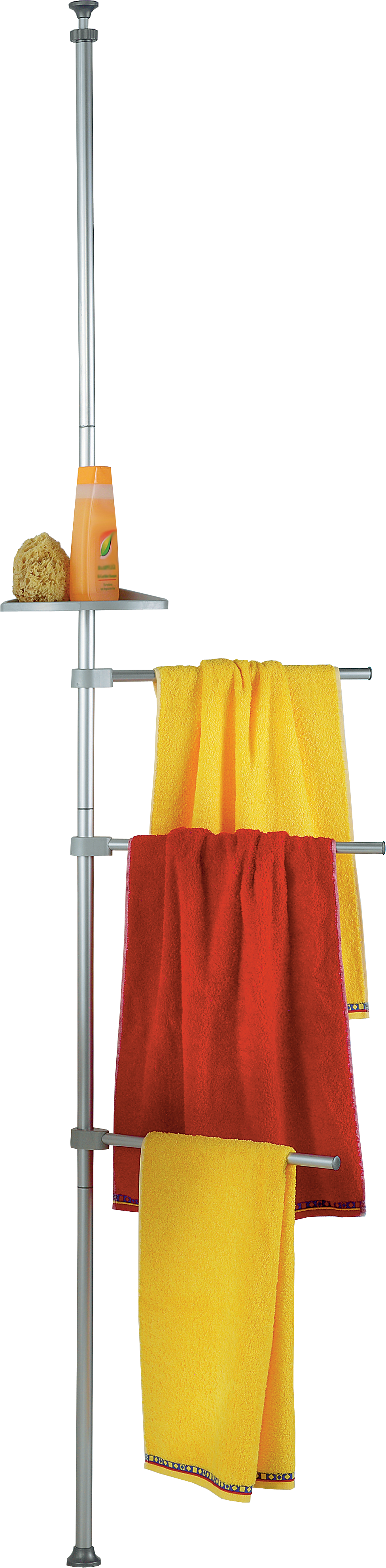 Ruco Teleskop-Handtuchhalter, (1 tlg.), 3 Handtuchstangen/1 Ablage, höhenve günstig online kaufen