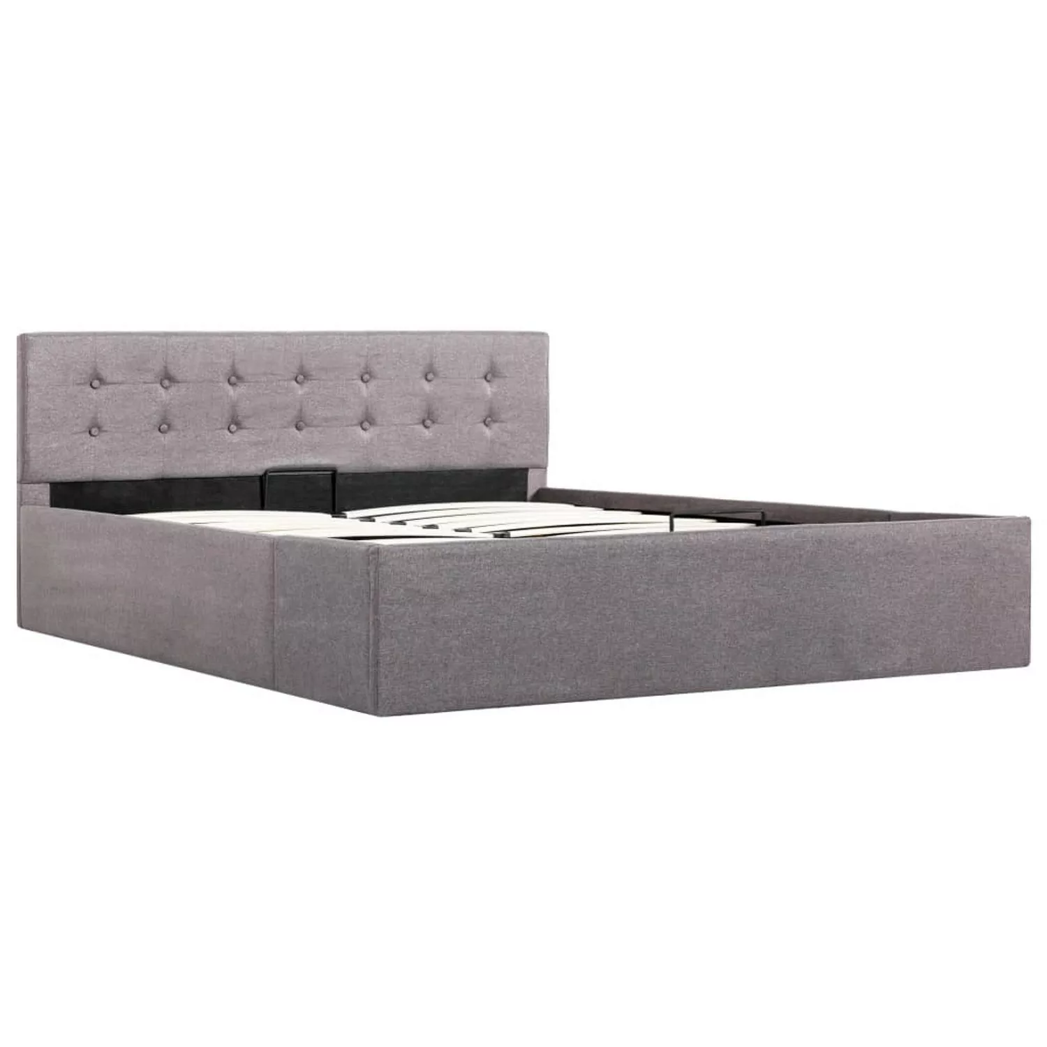vidaXL Stauraumbett Hydraulisch Taupe Stoff 140x200 cm619359 günstig online kaufen