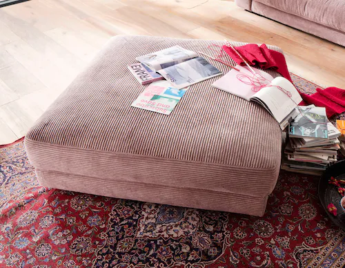 Places of Style Hocker "Enisa", passend zum "Enisa"-Sofa, Bezug in Cord günstig online kaufen