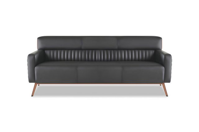 JVmoebel 3-Sitzer Arbeitszimmer 3-Sitzer Sofa Schwarz Einfarbig Modern Desi günstig online kaufen