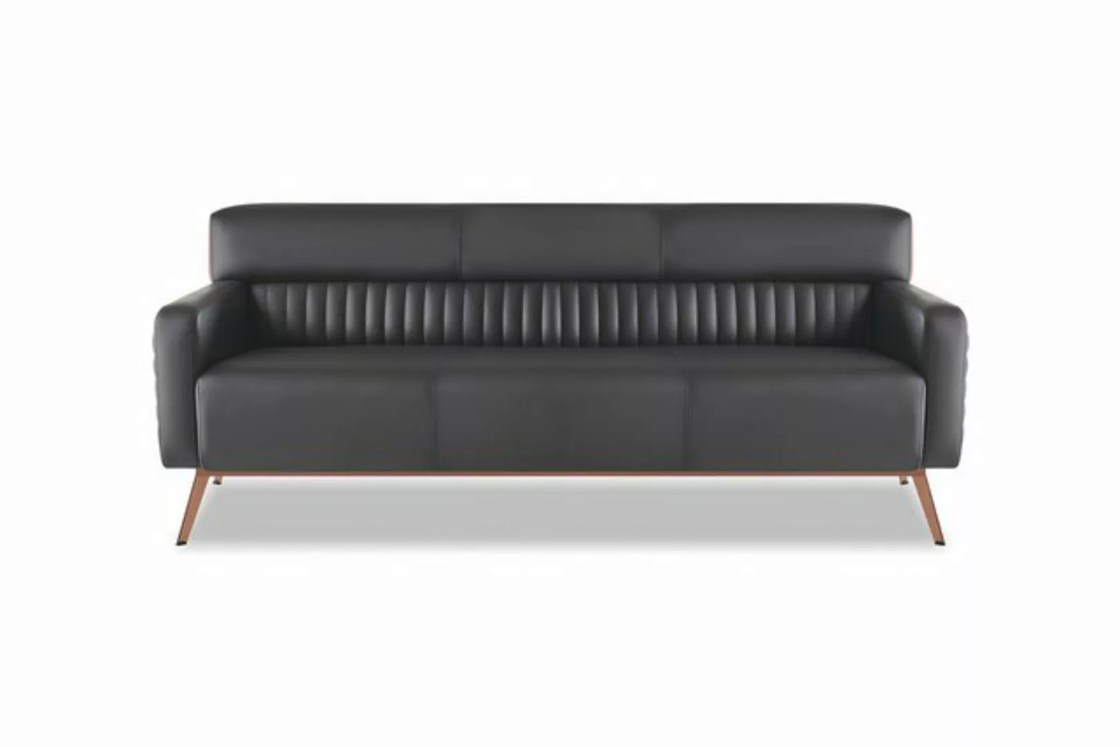 JVmoebel 3-Sitzer Arbeitszimmer 3-Sitzer Sofa Schwarz Einfarbig Modern Desi günstig online kaufen