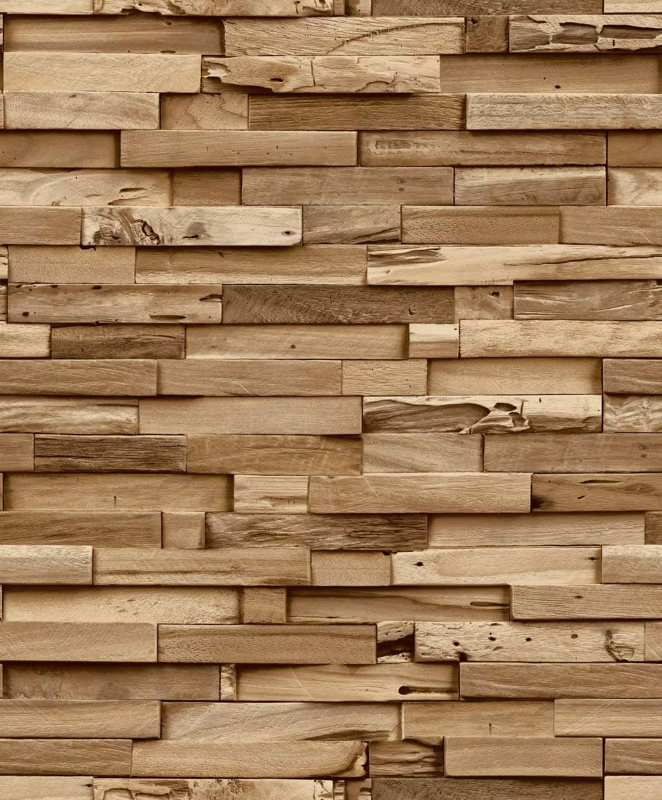 Grandeco Tapete Vliestapete 3D-Effekt Holz Optik günstig online kaufen