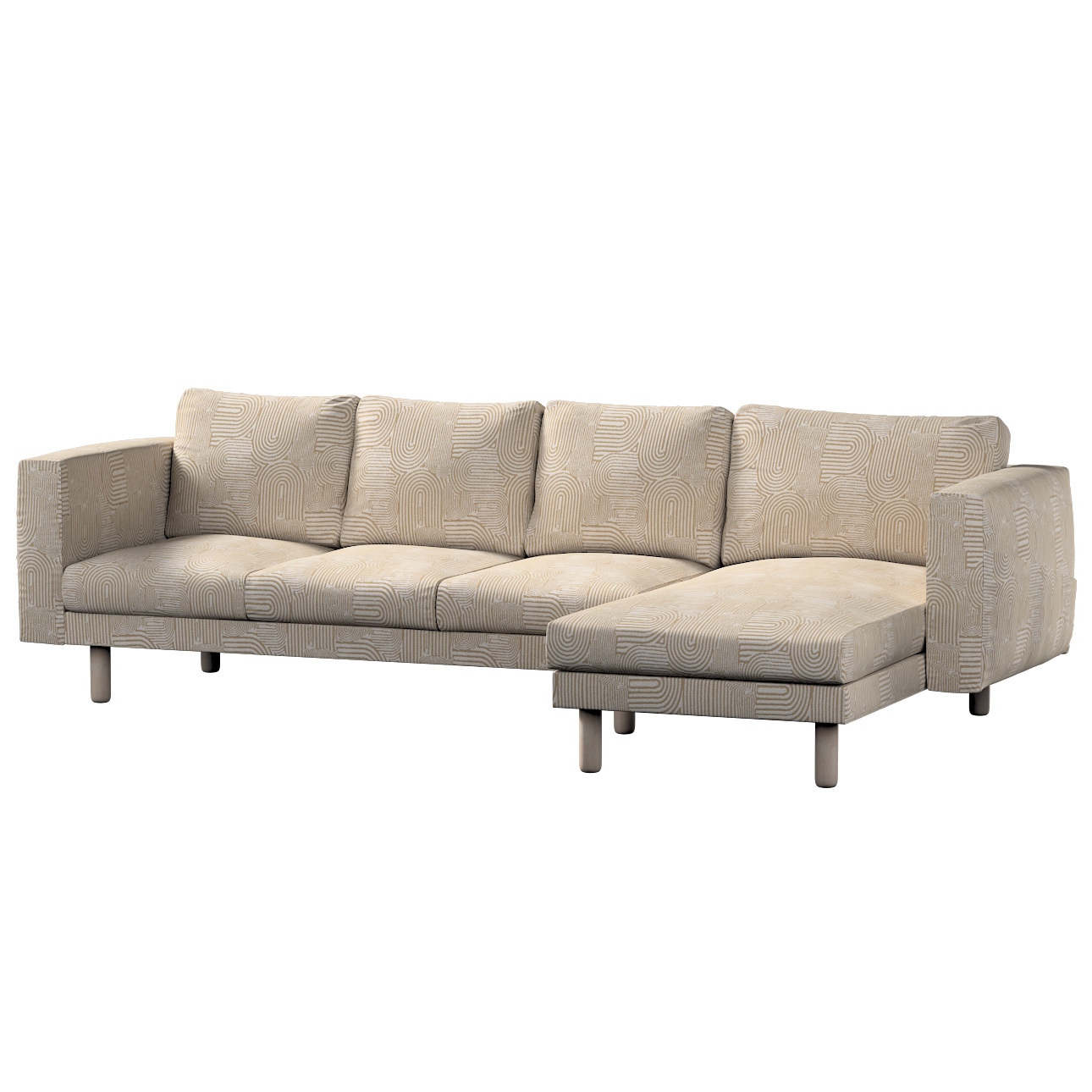 Bezug für Norsborg 4-Sitzer Sofa mit Recamiere, beige-ecru, Norsborg Bezug günstig online kaufen