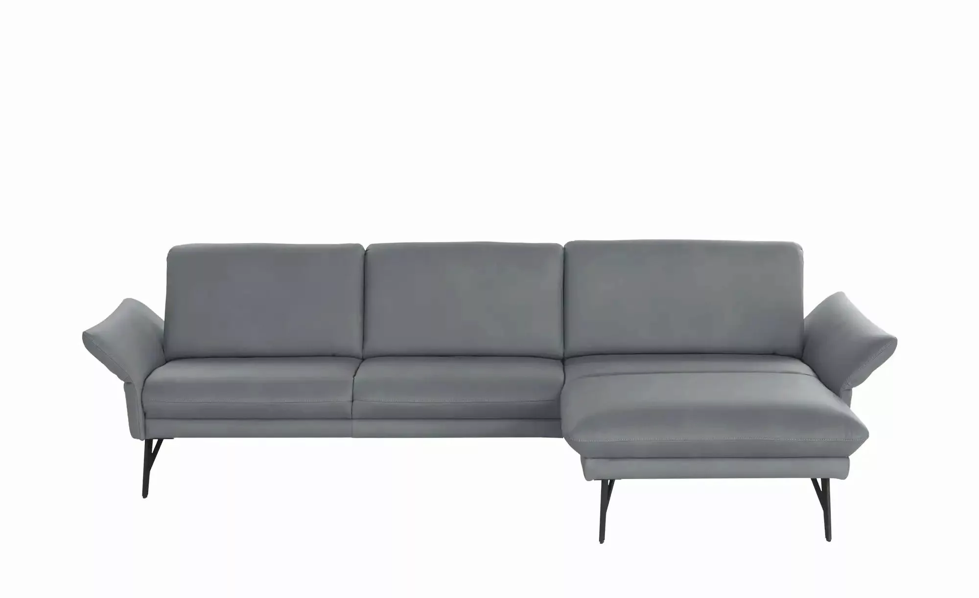 himolla Ecksofa Echtleder 1928 ¦ grau ¦ Maße (cm): B: 296 H: 85 T: 175 Pols günstig online kaufen