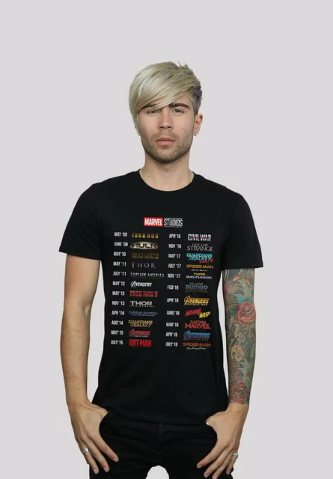 F4NT4STIC T-Shirt Marvel Studios 10 Years Of Movies Print günstig online kaufen